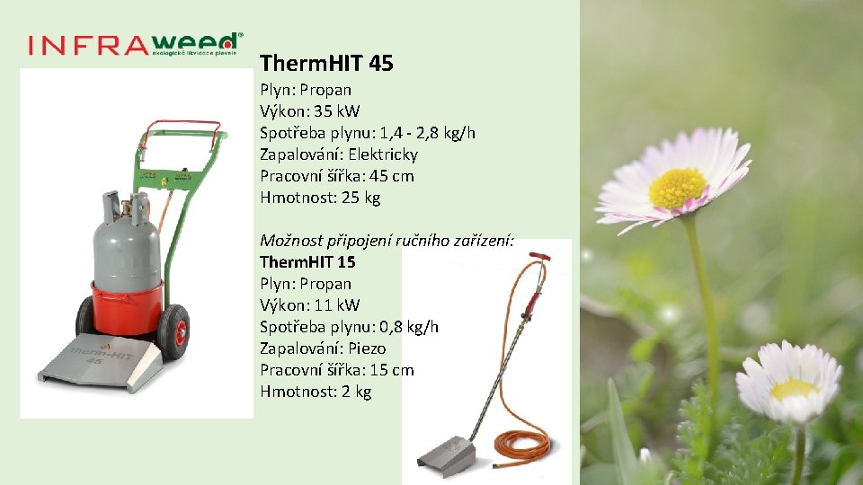 Therm. HIT 45 Plyn: Propan Výkon: 35 k. W Spotřeba plynu: 1, 4 -