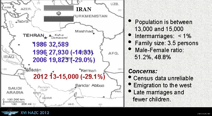 IRAN 1986 32, 589 1996 27, 930 (-14. 33) 2006 19, 823 (-29. 0%)