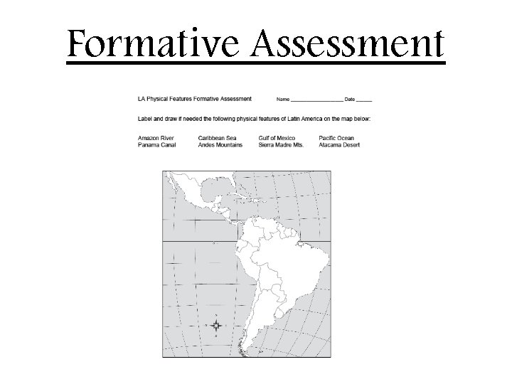 Formative Assessment 