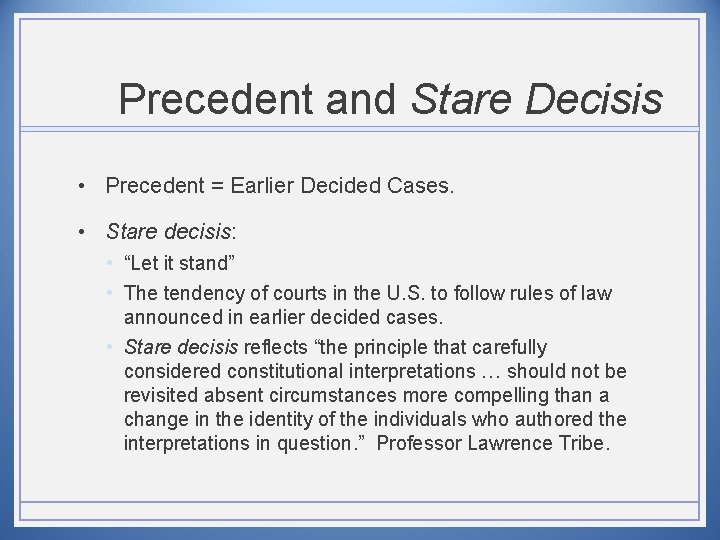 Stare Decisis Factors 2025