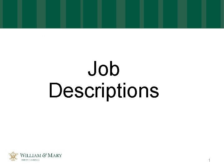 Job Descriptions 1 