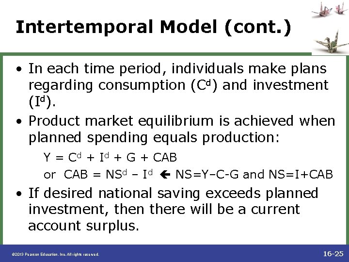 Chapter 16 Theories of the Current Account Topics