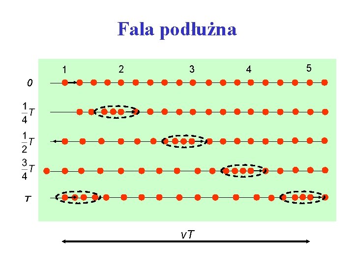 Fala podłużna 1 2 3 0 v. T 4 5 