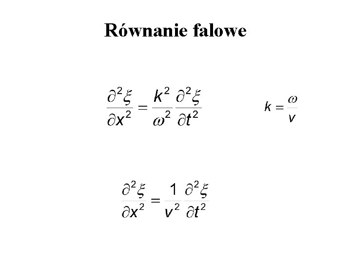 Równanie falowe 