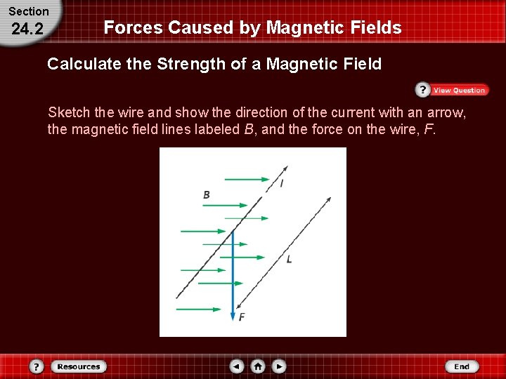 Section 24. 2 Forces Caused by Magnetic Fields Calculate the Strength of a Magnetic