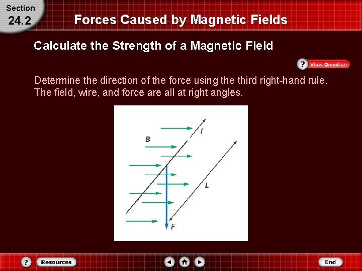 Section 24. 2 Forces Caused by Magnetic Fields Calculate the Strength of a Magnetic