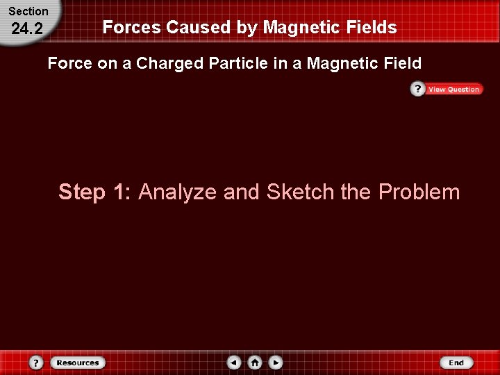 Section 24. 2 Forces Caused by Magnetic Fields Force on a Charged Particle in