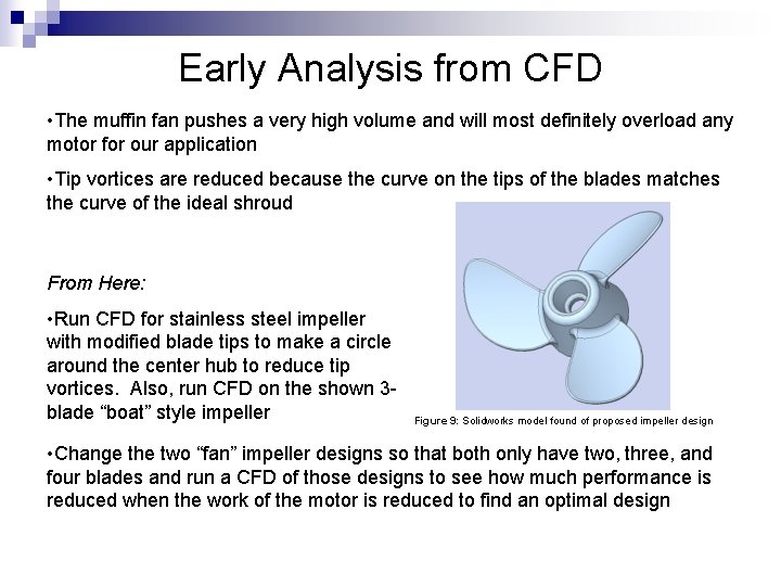 Early Analysis from CFD • The muffin fan pushes a very high volume and