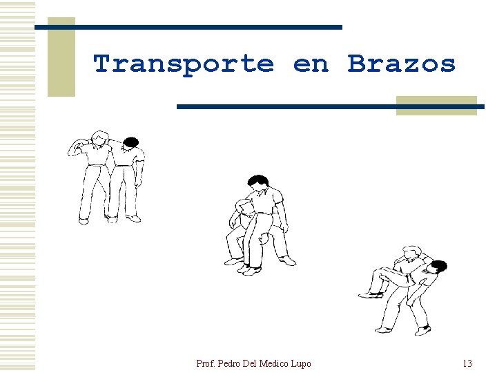 Transporte en Brazos Prof. Pedro Del Medico Lupo 13 
