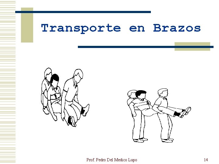 Transporte en Brazos Prof. Pedro Del Medico Lupo 14 