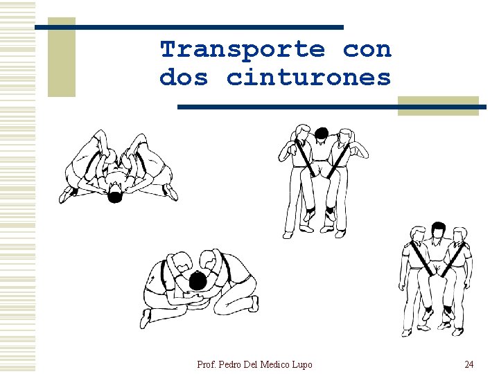 Transporte con dos cinturones Prof. Pedro Del Medico Lupo 24 