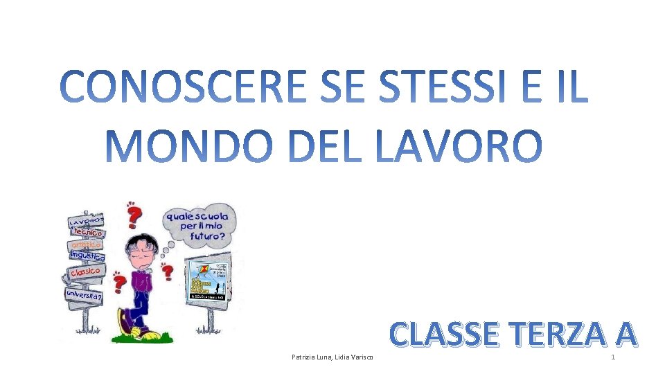 Patrizia Luna, Lidia Varisco CLASSE TERZA A 1 Patrizia Luna, Lidia Varisco CLASSE TERZA A 1