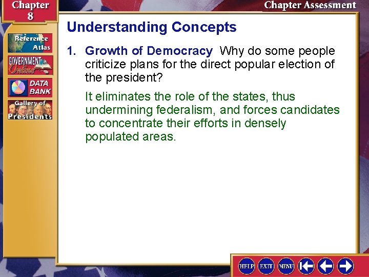 Understanding Concepts 1. Growth of Democracy Why do some people criticize plans for the Understanding Concepts 1. Growth of Democracy Why do some people criticize plans for the