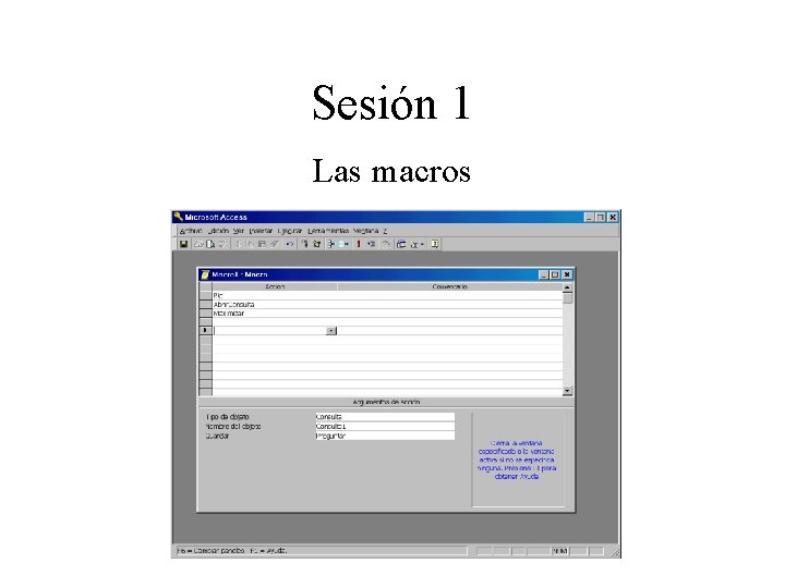 Sesión 1 Las macros 