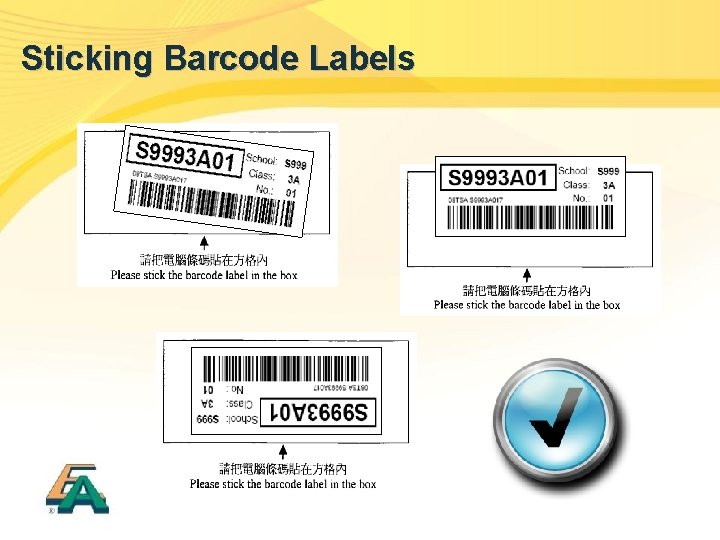 Sticking Barcode Labels 