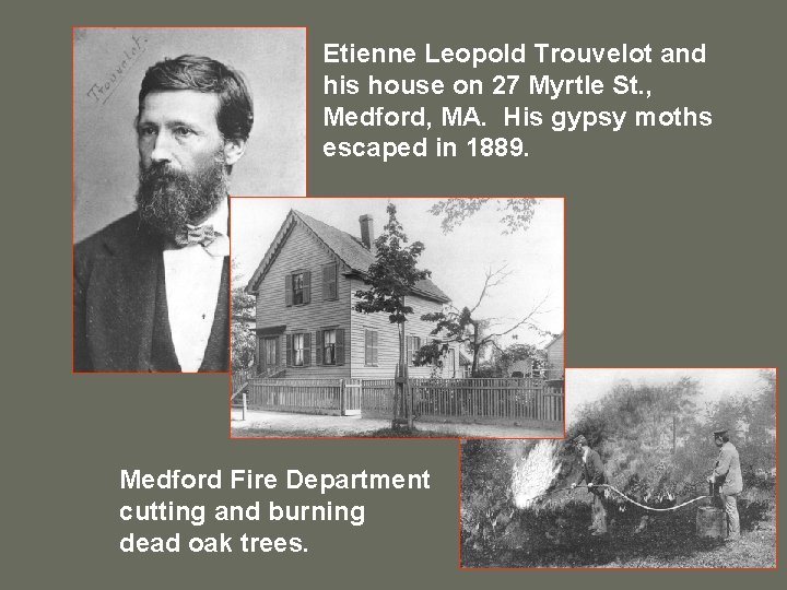 Etienne Leopold Trouvelot and his house on 27 Myrtle St. , Medford, MA. His