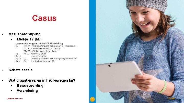 Casus • Casusbeschrijving • Meisje, 17 jaar • Schets sessie • Wat draagt ervaren