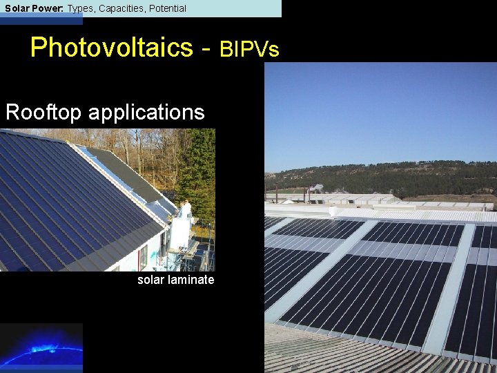 Solar Power: Types, Capacities, Potential Photovoltaics - BIPVs Rooftop applications solar laminate 