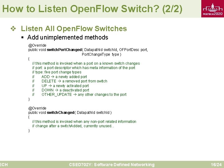 How to Listen Open. Flow Switch? (2/2) ECH v Listen All Open. Flow Switches