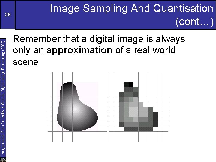 Images taken from Gonzalez & Woods, Digital Image Processing (2002) 28 Image Sampling And