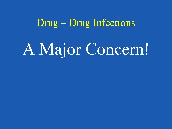 Drug – Drug Infections A Major Concern! 