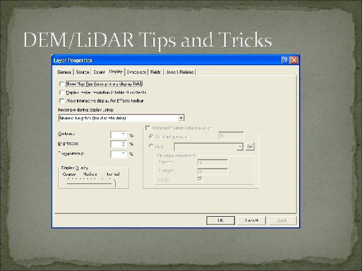 DEM/Li. DAR Tips and Tricks 