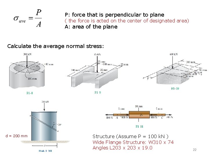 P: force that is perpendicular to plane ( the force is acted on the P: force that is perpendicular to plane ( the force is acted on the