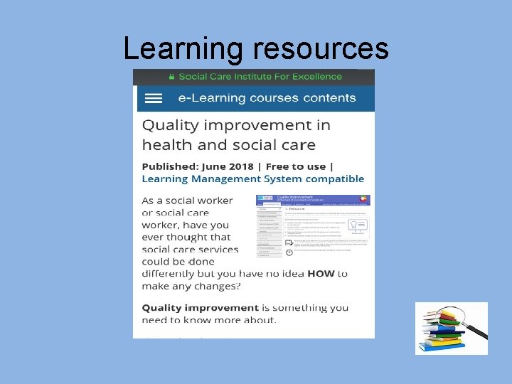 Learning resources 