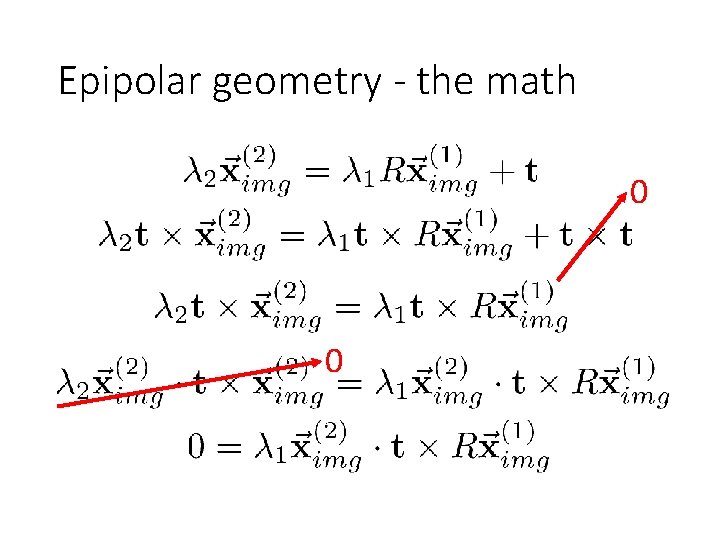 Epipolar geometry - the math 0 0 