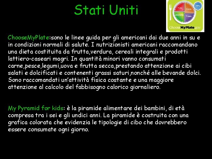 Stati Uniti Choose. My. Plate: sono le linee guida per gli americani dai due