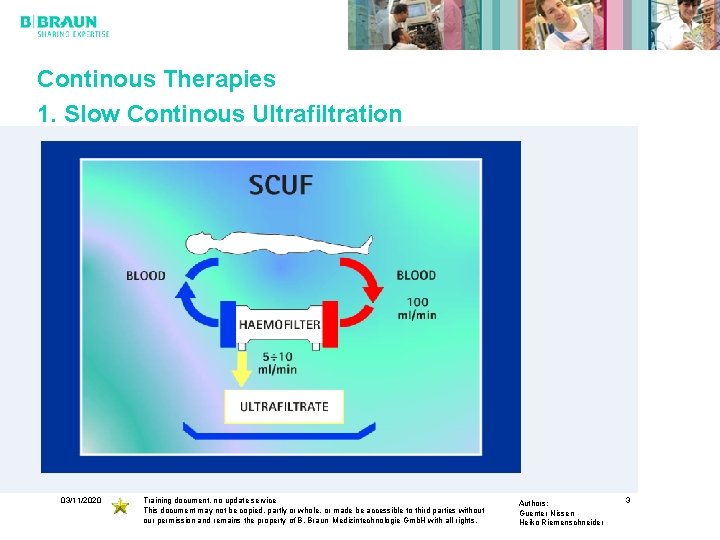 Continous Therapies 1. Slow Continous Ultrafiltration 03/11/2020 Training document, no update service This document