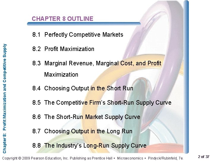 CHAPTER 8 OUTLINE Chapter 8: Profit Maximization and Competitive Supply 8. 1 Perfectly Competitive