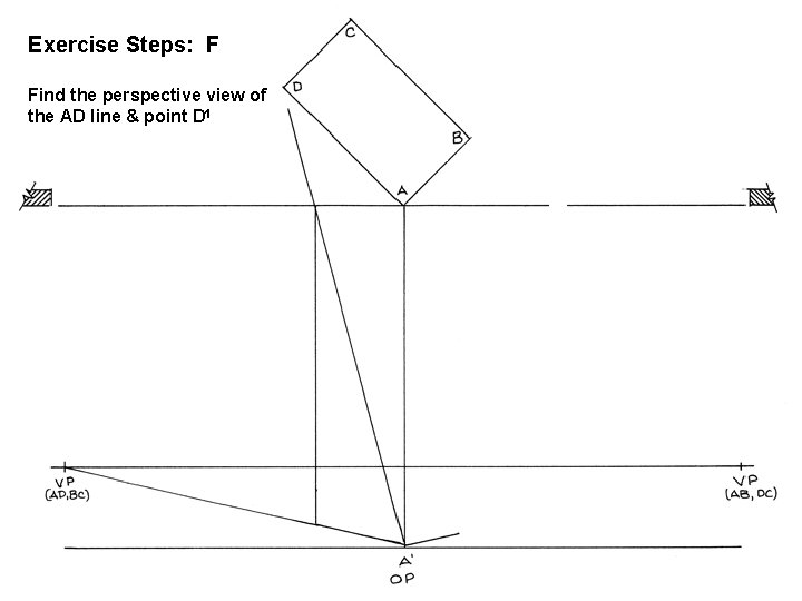 Exercise Steps: F Chapter 21: Perspective Drawing Find the perspective view of the AD