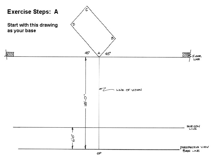 Exercise Steps: A Chapter 21: Perspective Drawing Start with this drawing as your base