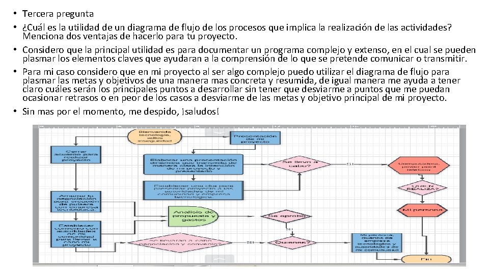 • Tercera pregunta • ¿Cuál es la utilidad de un diagrama de flujo • Tercera pregunta • ¿Cuál es la utilidad de un diagrama de flujo