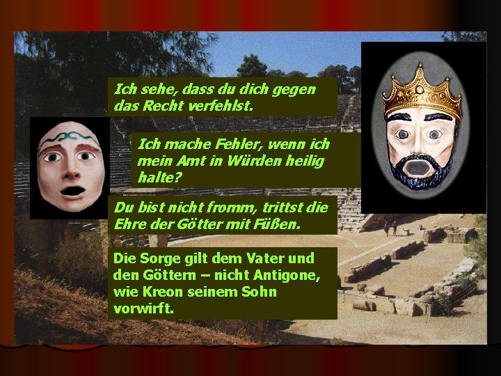 Ich sehe, dass du dich gegen das Recht verfehlst. Ich mache Fehler, wenn ich