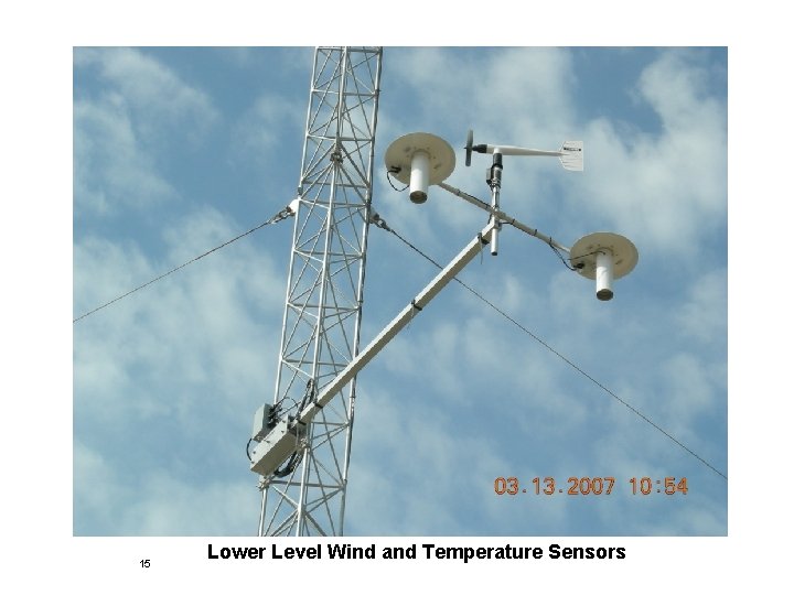 15 Lower Level Wind and Temperature Sensors 15 Lower Level Wind and Temperature Sensors
