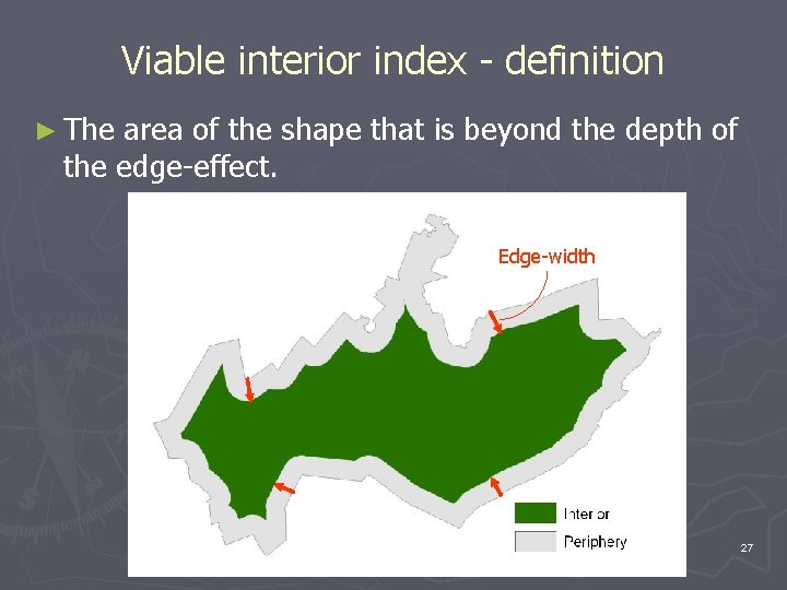 Viable interior index - definition ► The area of the shape that is beyond