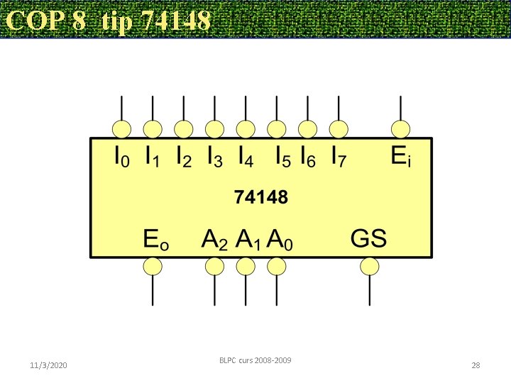 COP 8 tip 74148 11/3/2020 BLPC curs 2008 -2009 28 