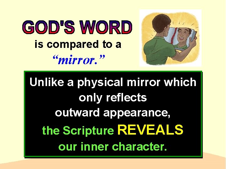 is compared to a “mirror. ” Unlike a physical mirror which only reflects outward