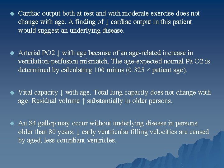 u Cardiac output both at rest and with moderate exercise does not change with