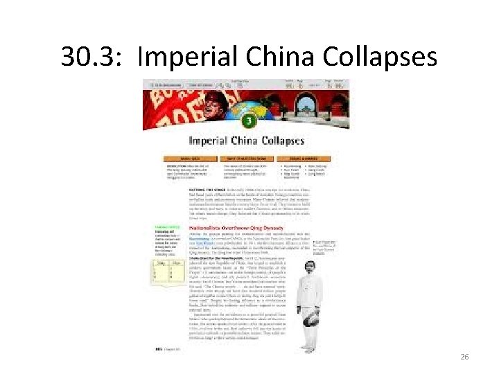 30. 3: Imperial China Collapses 26 