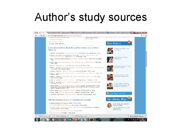 Author’s study sources 