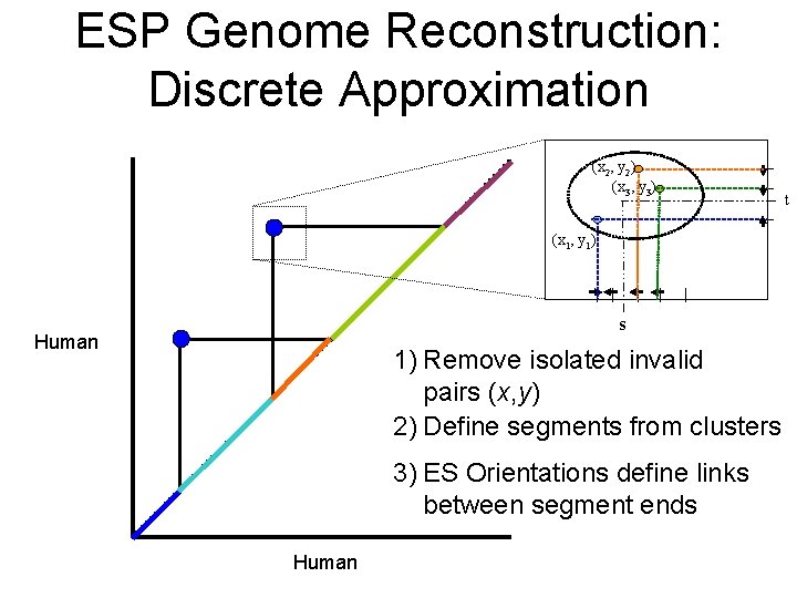 ESP Genome Reconstruction: Discrete Approximation (x 2, y 2) (x 3, y 3) (x