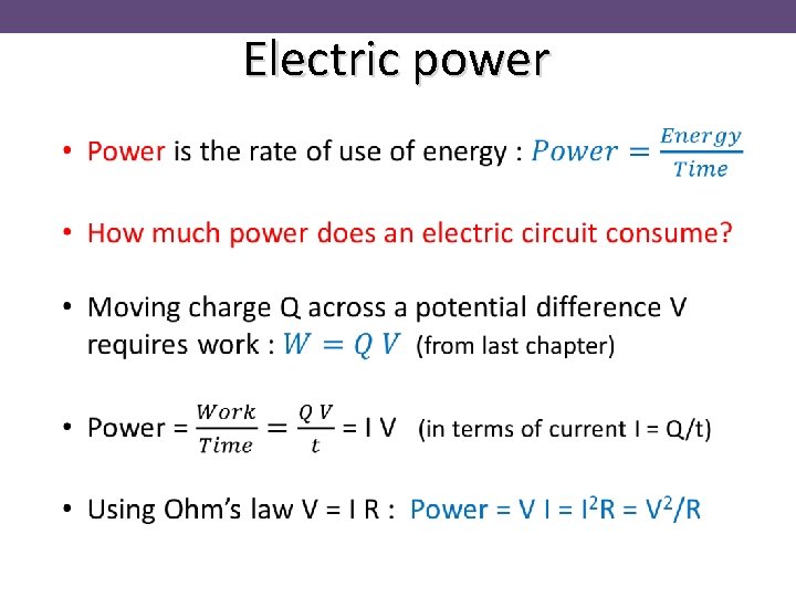 Electric power 