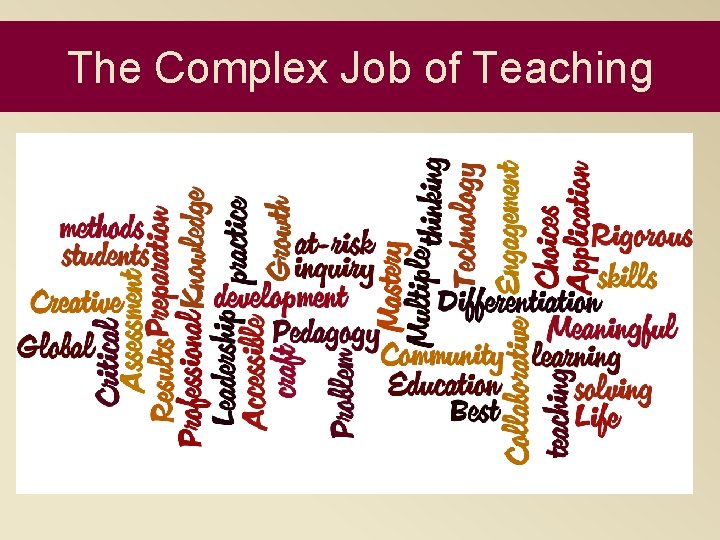 The Complex Job of Teaching 