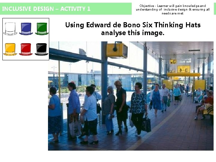 INCLUSIVE DESIGN – ACTIVITY 1 Objective - Learner will gain knowledge and understanding of