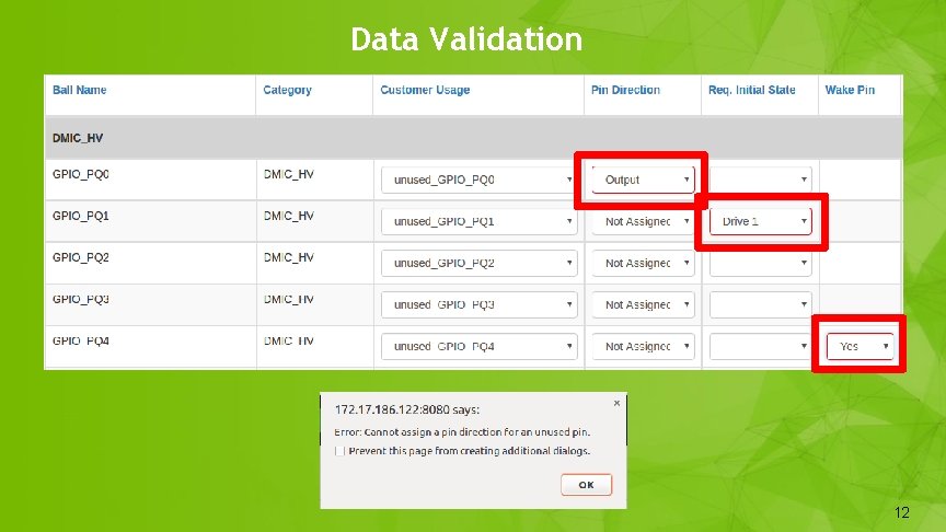 Data Validation 12 12 