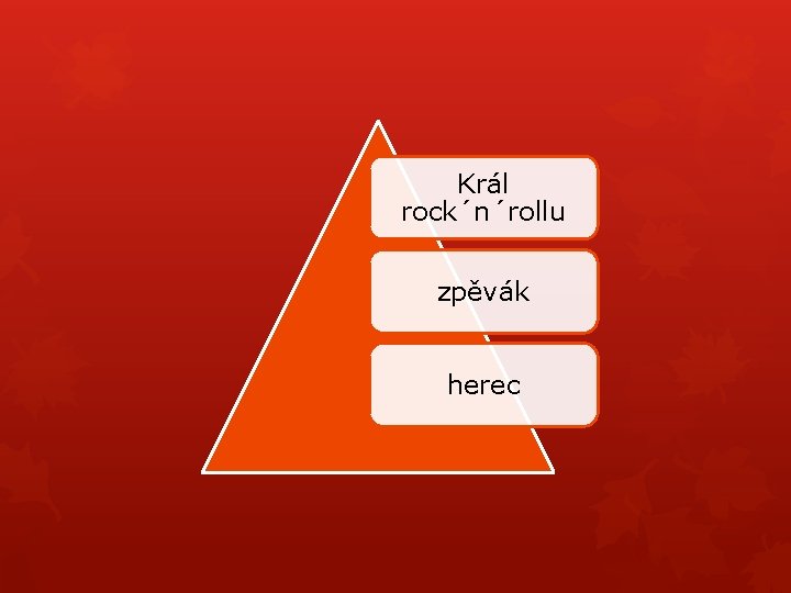 Král rock´n´rollu zpěvák herec 