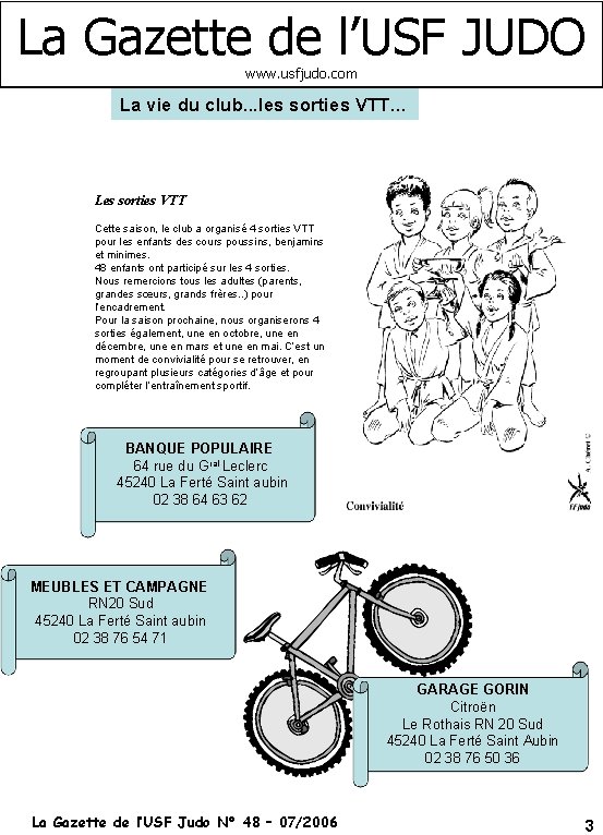 La Gazette de l’USF JUDO www. usfjudo. com La vie du club. . .